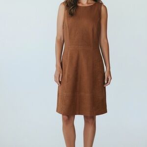 Black House White Market Suede Brown Sleeveless Dress with Pockets